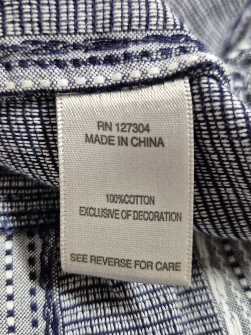 John Mark Women's Dress Size L Floral Embroidered Blue White Pink Stripe NWT 25 - Picture 10 of 11